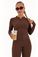 Espresso zip jacket