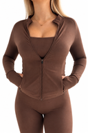 Espresso zip jacket