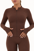 Espresso zip jacket